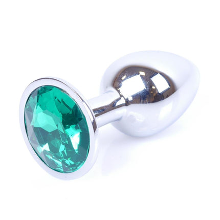 Bossoftoys - 64-00011 - Plug - Silver - Anal - Green - 7 cm - dia 2,7 cm - Colour window box