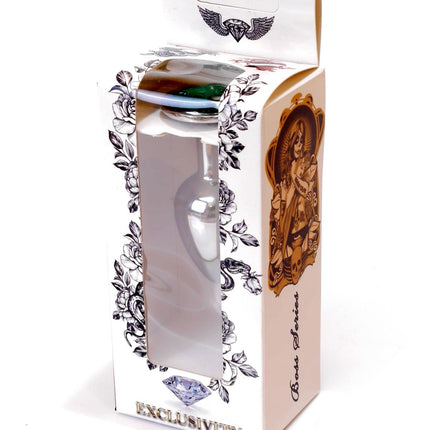 Bossoftoys - 64-00011 - Plug - Silver - Anal - Green - 7 cm - dia 2,7 cm - Colour window box