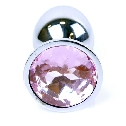 Bossoftoys - 64-00015- Plug - Silver - Anal - Pink stone