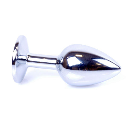 Bossoftoys - 64-00015- Plug - Silver - Anal - Pink stone