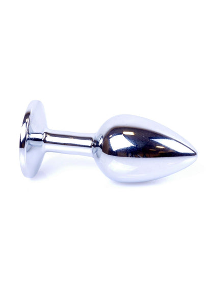 Bossoftoys - 64-00015- Plug - Silver - Anal - Pink stone