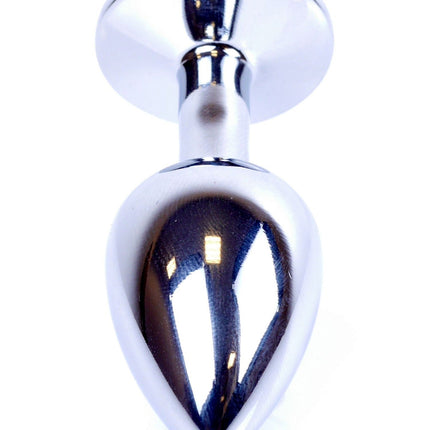 Bossoftoys - 64-00015- Plug - Silver - Anal - Pink stone