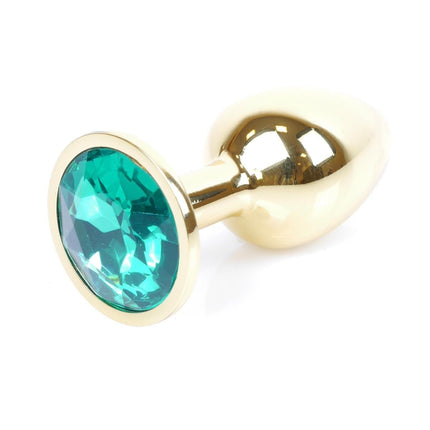 Bossoftoys - 64-00024 - Plug - Gold - Anal - Green stone - attractive colour window box
