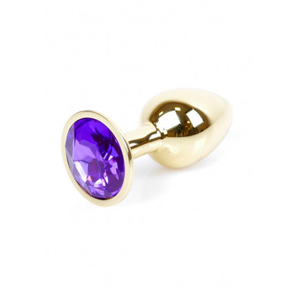Bossoftoys - 64-00025 - Plug - Gold - Anal - Purple stone - attractive colour window box