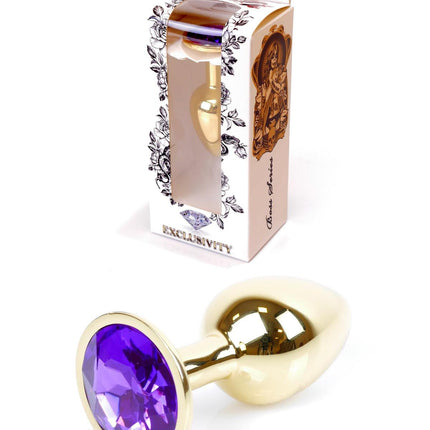64-00025 gold plug purple stone