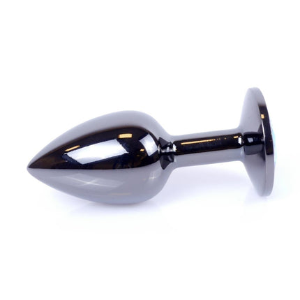 Bossoftoys - 64-00034 - Dark Silver Plug- Anal - Purple - length 7 cm - dia 2,7 cm