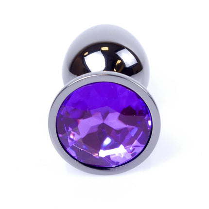 Bossoftoys - 64-00034 - Dark Silver Plug- Anal - Purple - length 7 cm - dia 2,7 cm