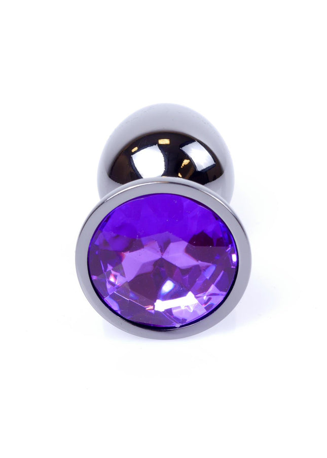 Bossoftoys - 64-00034 - Dark Silver Plug- Anal - Purple - length 7 cm - dia 2,7 cm
