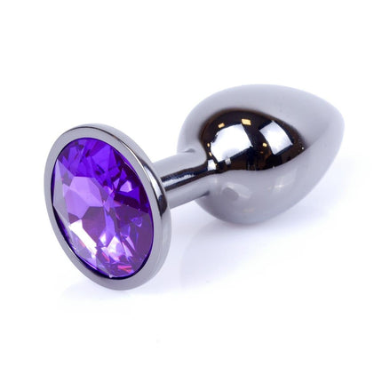 Bossoftoys - 64-00034 - Dark Silver Plug- Anal - Purple - length 7 cm - dia 2,7 cm