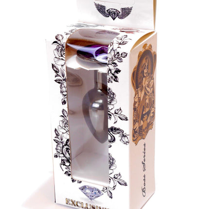 Bossoftoys - 64-00034 - Dark Silver Plug- Anal - Purple - length 7 cm - dia 2,7 cm