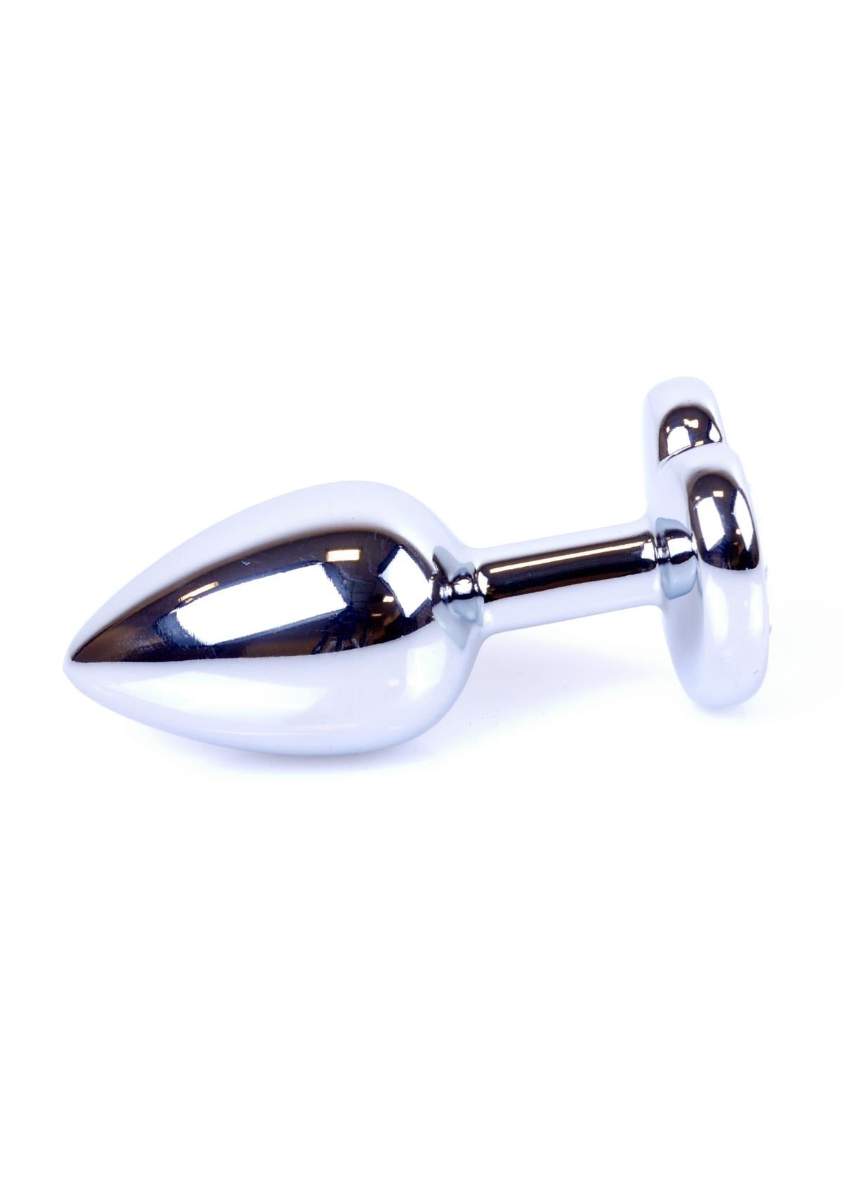 Bossoftoys Silver Plug Donkerblauwe Steen - lengte 7 cm dia 2,7 cm - 26-00091 - kleurdoos