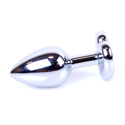 Bossoftoys Silver Plug Roze steen - lengte 7 cm dia 2,7 cm - 26-00090 - kleurdoos