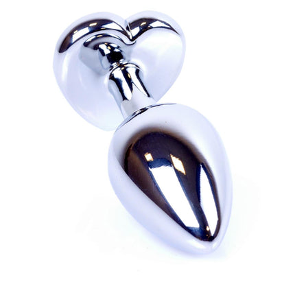 Bossoftoys Silver Plug Roze steen - lengte 7 cm dia 2,7 cm - 26-00090 - kleurdoos