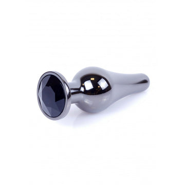Buttplug RVS Donkerzilver Zwart