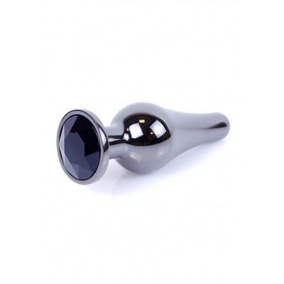 Buttplug RVS Donkerzilver Zwart