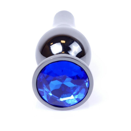 Bossoftoys dark silver Butt Plug - Anal - Dark Blue - lenght 9,5 cm - dia 3 cm - 64-00059