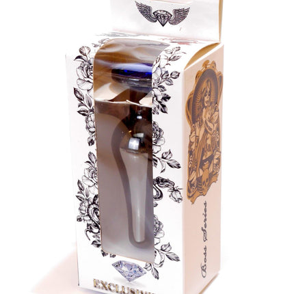 Bossoftoys dark silver Butt Plug - Anal - Dark Blue - lenght 9,5 cm - dia 3 cm - 64-00059