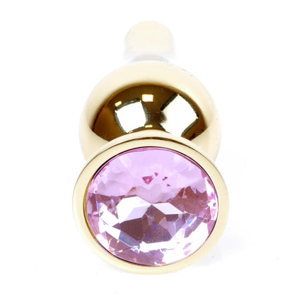 Bossoftoys Gold Butt Pink stone - length 9,5 m - dia 3 cm - colour window box - 64-00063