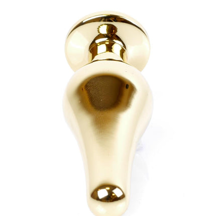 Bossoftoys - 64-00068 - Gold Butt Plug - Anal plug with dark blue stone - length 9,5 m - dia 3 cm - colour window box