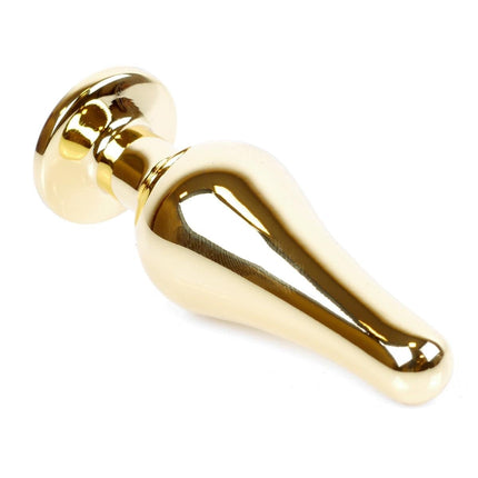 Bossoftoys - 64-00068 - Gold Butt Plug - Anal plug with dark blue stone - length 9,5 m - dia 3 cm - colour window box
