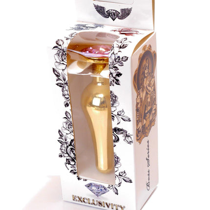 Bossoftoys Gold Butt Pink stone - length 9,5 m - dia 3 cm - colour window box - 64-00063