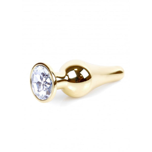 Grote Buttplug Goud met Heldere Steen