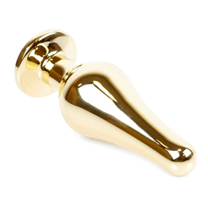 Bossoftoys - 64-00069 - Gold Butt Plug - Anal plug with green stone - length 9,5 m - dia 3 cm - colour window box