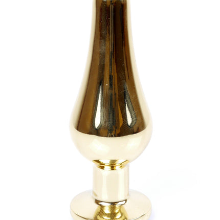 Bossoftoys - 64-00069 - Gold Butt Plug - Anal plug with green stone - length 9,5 m - dia 3 cm - colour window box