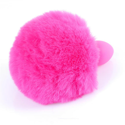 Bossoftoys - 64-00099 - Pink Silicone Anal Plug with bunny tail Pink - length 6,5 cm - dia 2,7 cm - colour window box