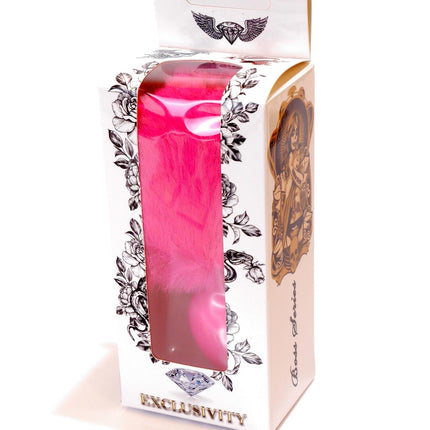 Bossoftoys - 64-00099 - Pink Silicone Anal Plug with bunny tail Pink - length 6,5 cm - dia 2,7 cm - colour window box