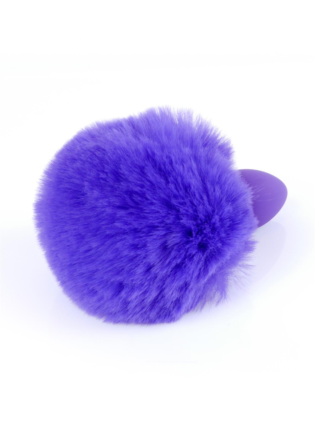 Bossoftoys - 64-00101 - Purple Silicone Anal Plug with bunny tail Purple - length 6.5 cm - dia 2.7 cm - color window box