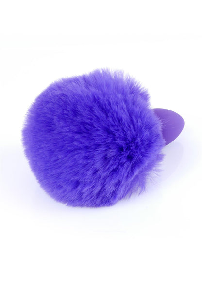 Bossoftoys - 64-00101 - Purple Silicone Anal Plug with bunny tail Purple - length 6.5 cm - dia 2.7 cm - color window box