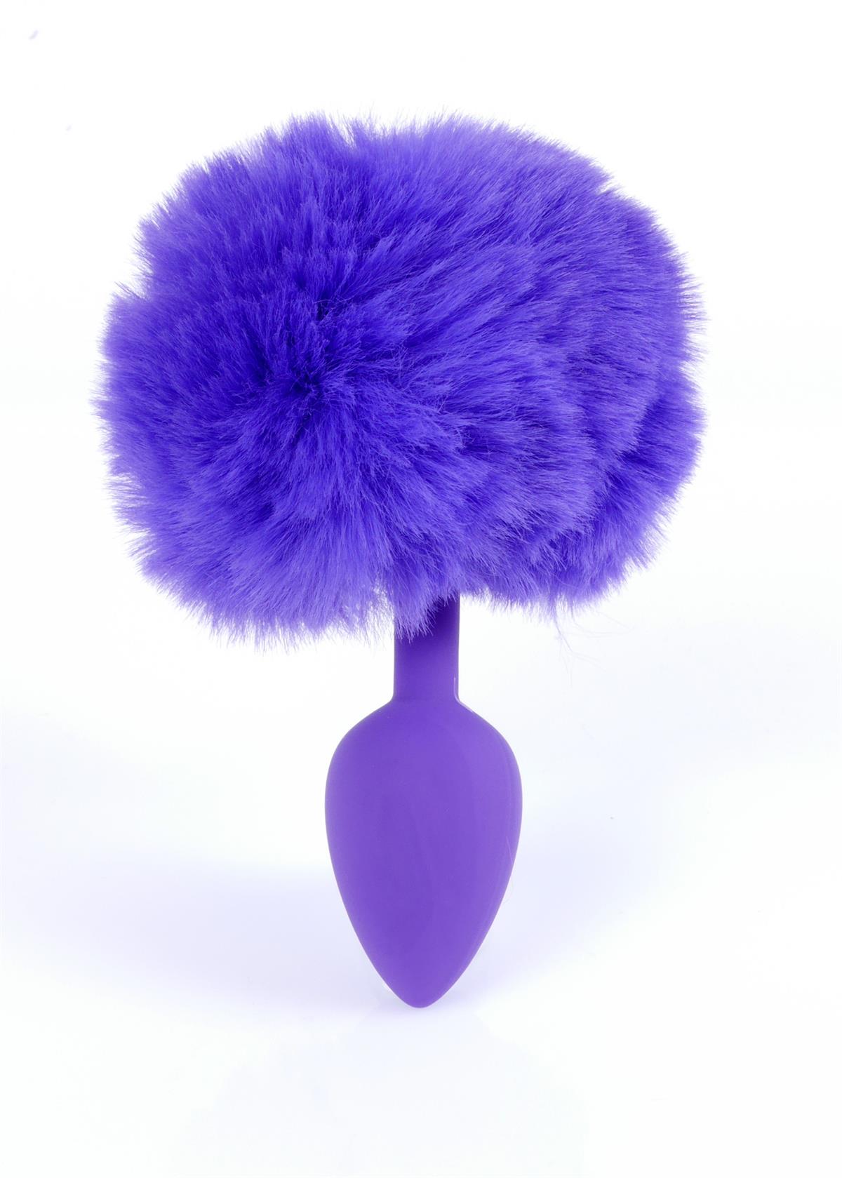 Bossoftoys - 64-00101 - Purple Silicone Anal Plug with bunny tail Purple - length 6.5 cm - dia 2.7 cm - color window box