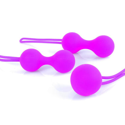 Bossoftoys - 64-00103 - Silicone kegal ball set  - 3 different styles - Pink