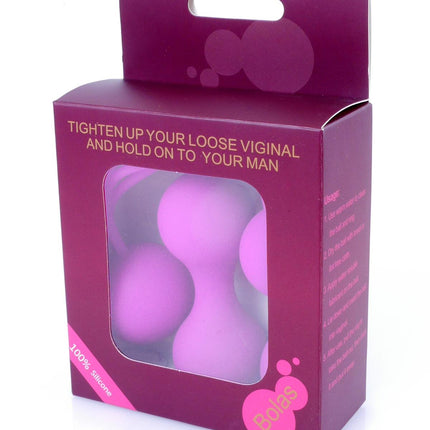 Bossoftoys - 64-00103 - Silicone kegal ball set  - 3 different styles - Pink