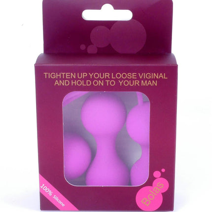 Bossoftoys - 64-00103 - Silicone kegal ball set  - 3 different styles - Pink