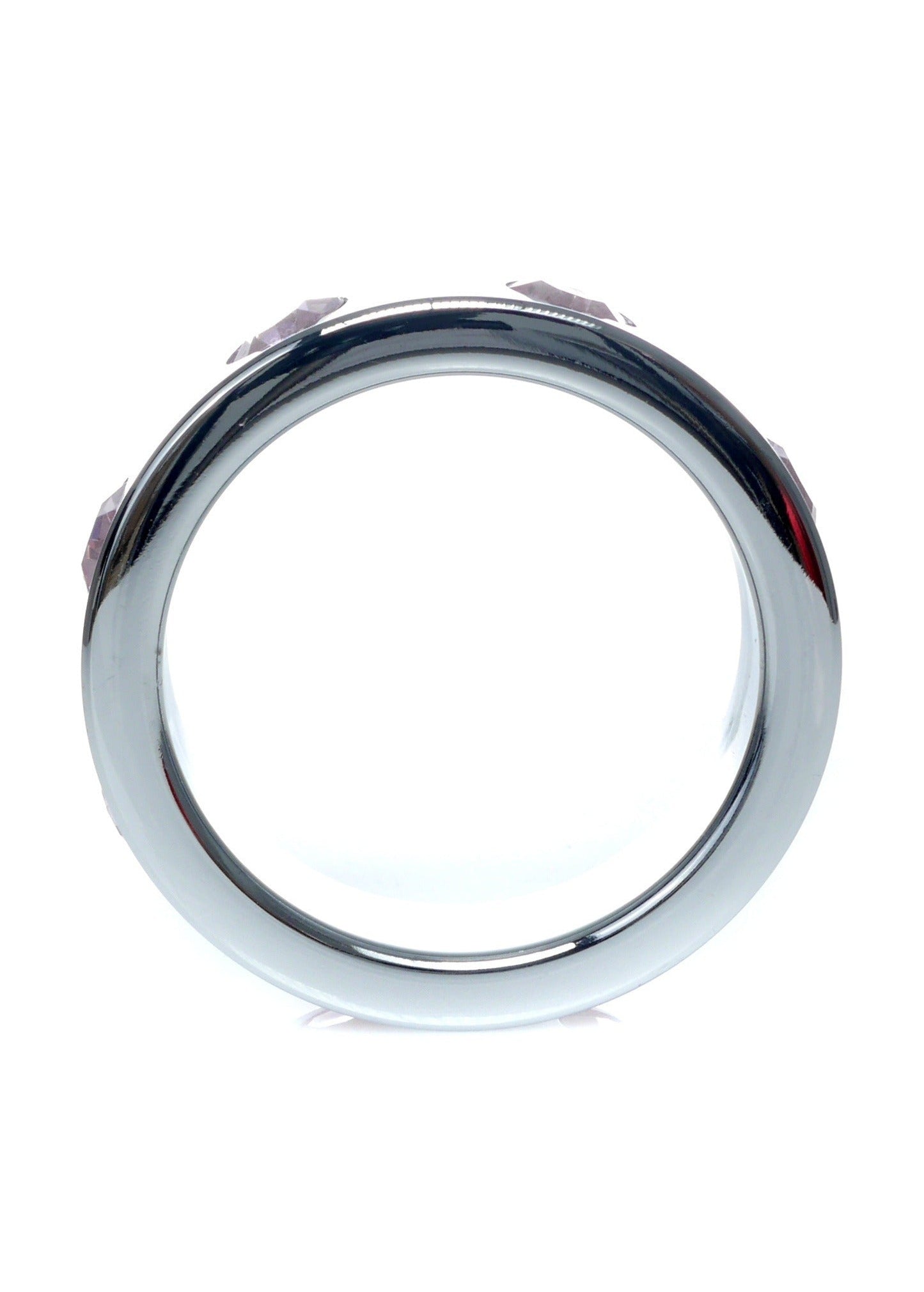 Bossoftoys - 64-00122 - Stainless steel - Metal Cockring - with rose Diamond stones - Large size - inner dia 4,5 CM - outer dia 5,5 CM