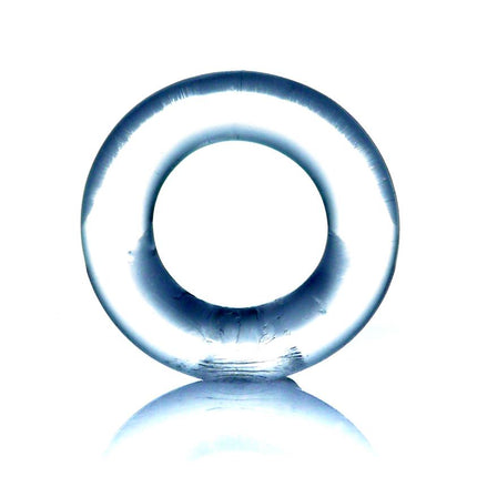 Bossoftoys - 67-00003 - Cockring Flexible - Clear/ Transparant - Outerring dia 4 cm - Innerring dia 2 cm - strong colour blister
