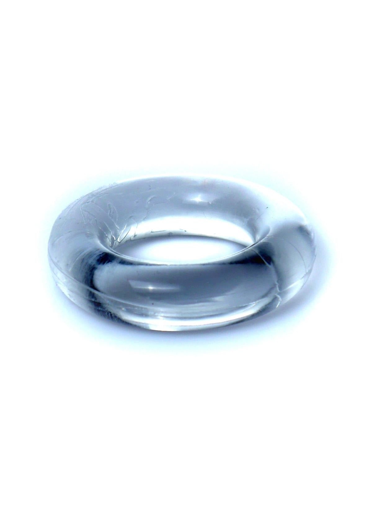 Bossoftoys - 67-00003 - Cockring Flexible - Clear/ Transparant - Outerring dia 4 cm - Innerring dia 2 cm - strong colour blister