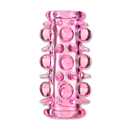 Bossoftoys - 67-00012 - Stretchy Penis Sleeve - Penis Extender - Pink- Lenght 7 cm - clear box with colour card