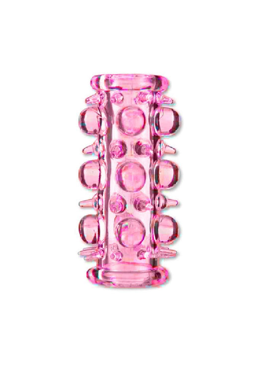 Bossoftoys - 67-00012 - Stretchy Penis Sleeve - Penis Extender - Pink- Lenght 7 cm - clear box with colour card