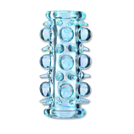 Bossoftoys - 67-00013 - Stretchy Penis Sleeve - Penis Extender - Blue - Lenght 7 cm - clear box with colour card