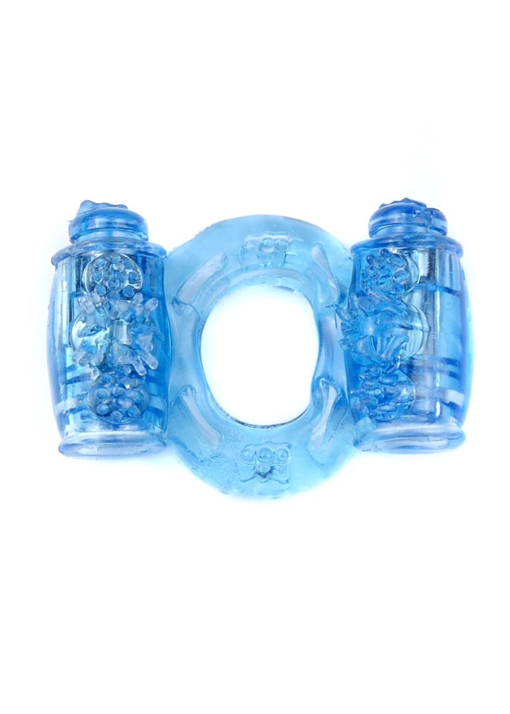 Vibrerende Cockring 2 Motoren - Blauw