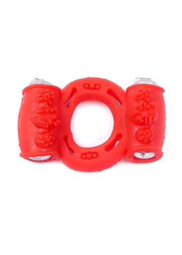 Vibrerende Cockring 2 Motoren - Rood