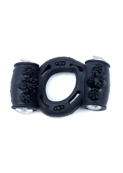 Vibrerende Cockring Zwart - Dubbele Motoren