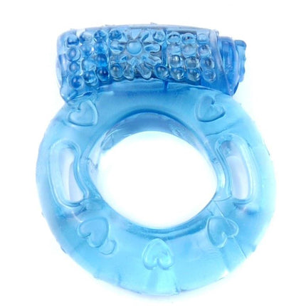 Bossoftoys - 67-00040 - Vibrating Cockring - Blue - batteries included - packed in plastic bag