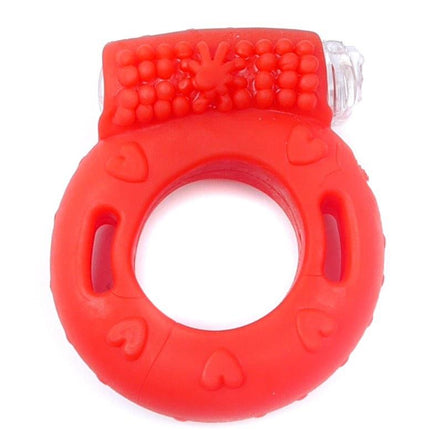 Bossoftoys - 67-00041 - Vibrating Cockring - Red - batteries included - packed in plastic bag