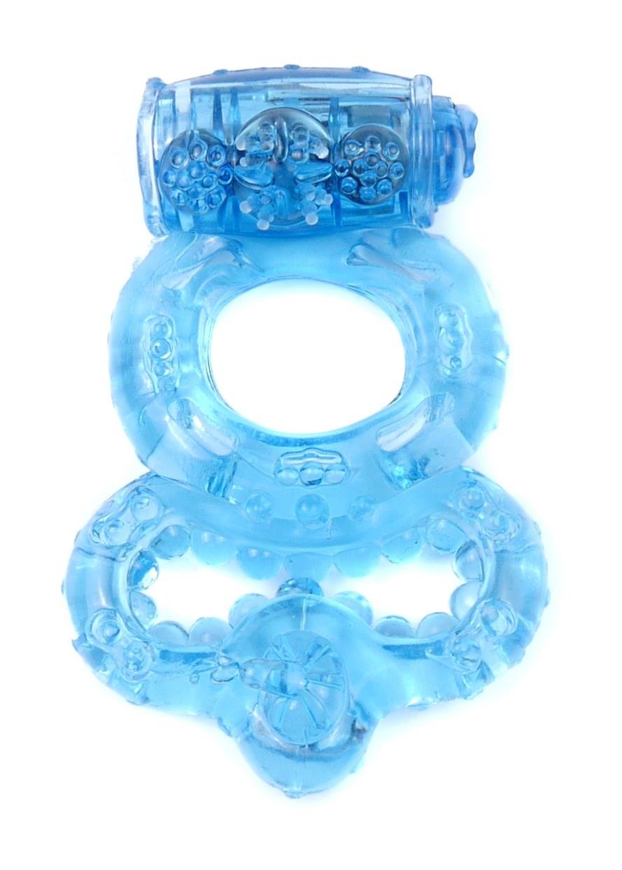 Vibrerende Cockring Blauw - inclusief batterijen