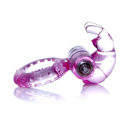 Bossoftoys - 67-00047 - Rabbit Vibrating Cockring - 7.5 cm - Pink - batteries included - packed in strong blister