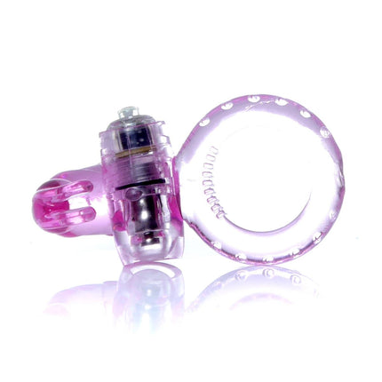 Bossoftoys - 67-00047 - Rabbit Vibrating Cockring - 7.5 cm - Pink - batteries included - packed in strong blister